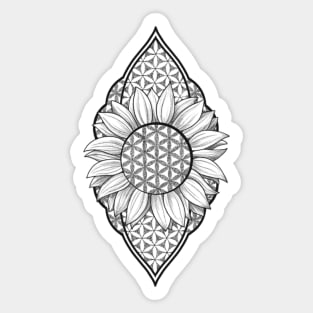 Flower of life sunflower Sticker